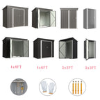 BIRCHTREE Garden Shed Metal Pent Roof