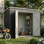 BIRCHTREE Garden Shed Metal Pent Roof