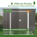BIRCHTREE Garden Shed Metal Pent Roof