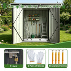 BIRCHTREE Garden Shed Metal Pent Roof