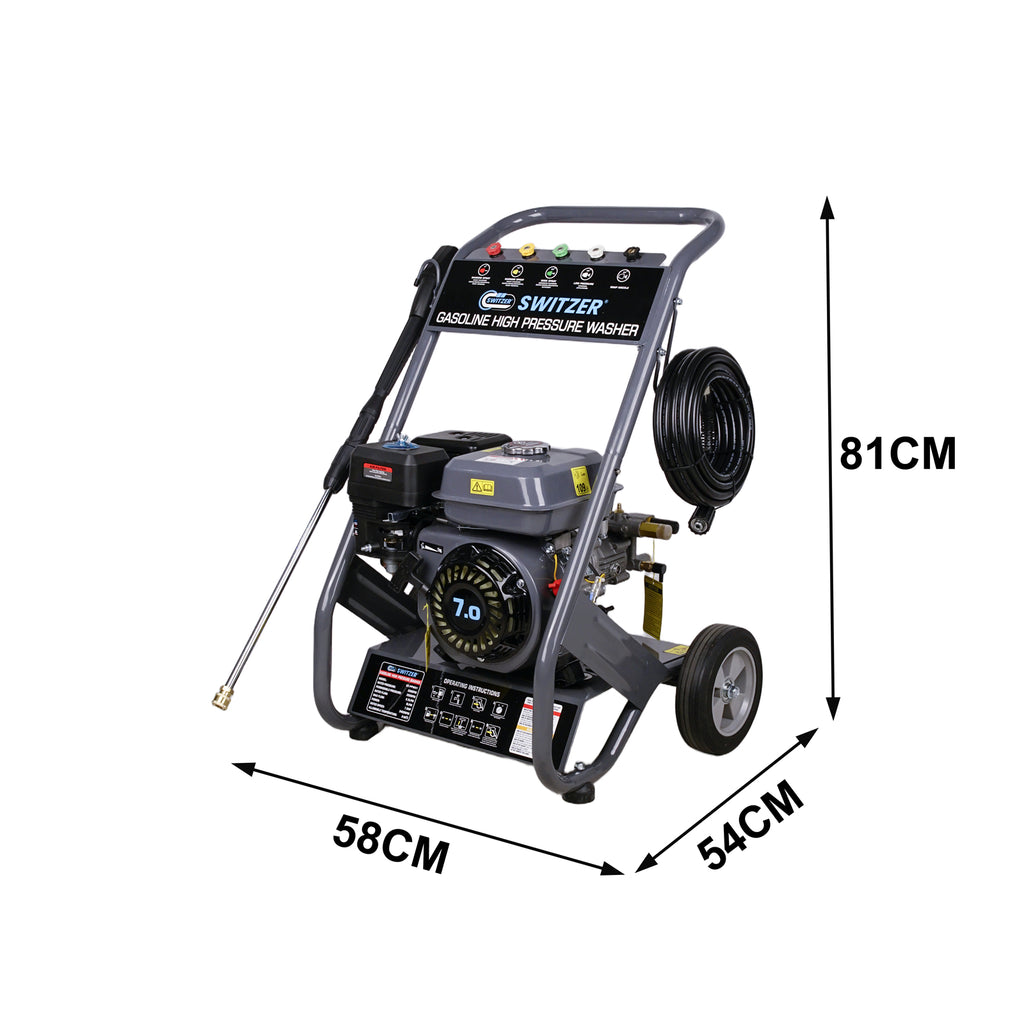 SwitZer 7HP Petrol Pressure Washer 2200PSI PPW01