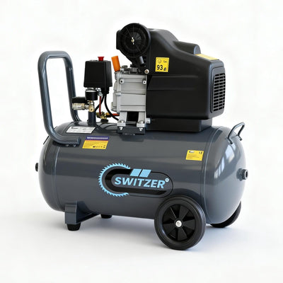 Switzer 50L air compressor on a white background