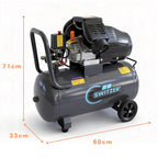 SwitZer Air Compressor 3HP Twin 50L SZ-AC-006 Grey