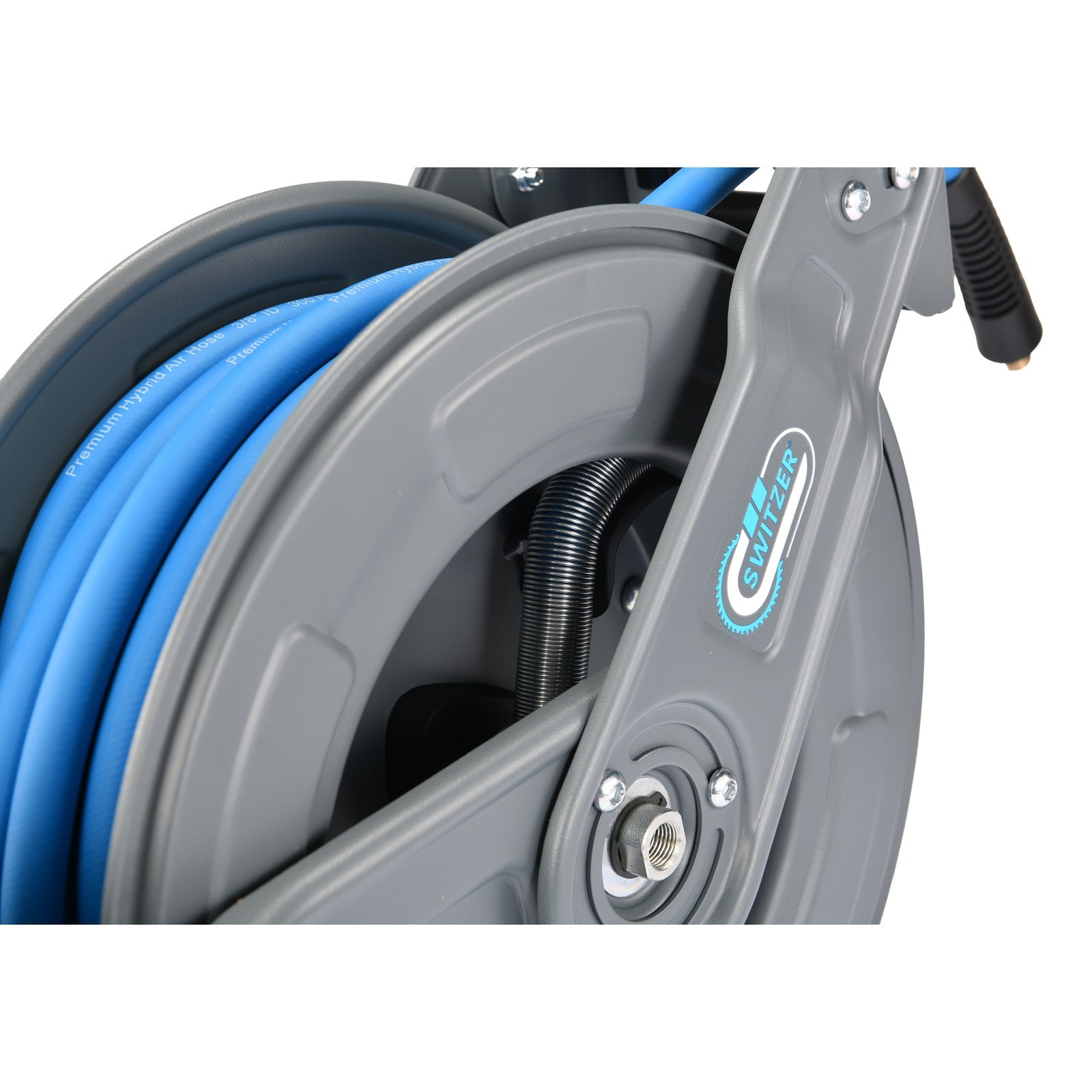SwitZer Retractable Air Hose Reel Heavy Duty Wall Mounted Auto Rewind