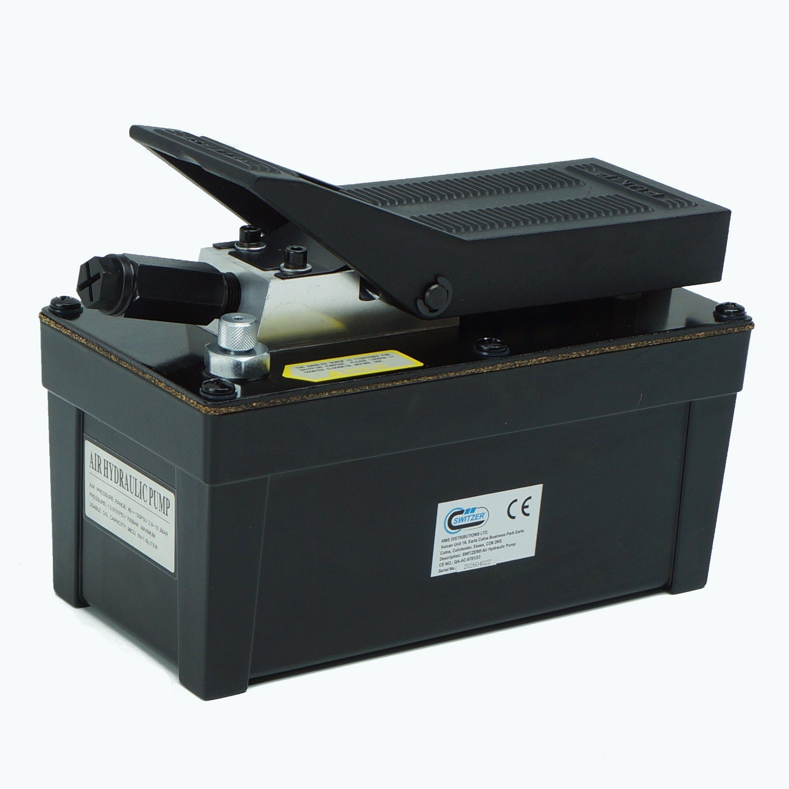 SwitZer Air Hydraulic Pump 10,000 PSI, Black