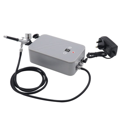 Switzer Digital LCD Airbrush Compressor Kit 50PSI, Grey