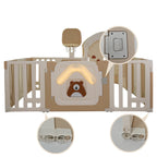 GALACTICA Baby Playpen Playhouse Khaki and White