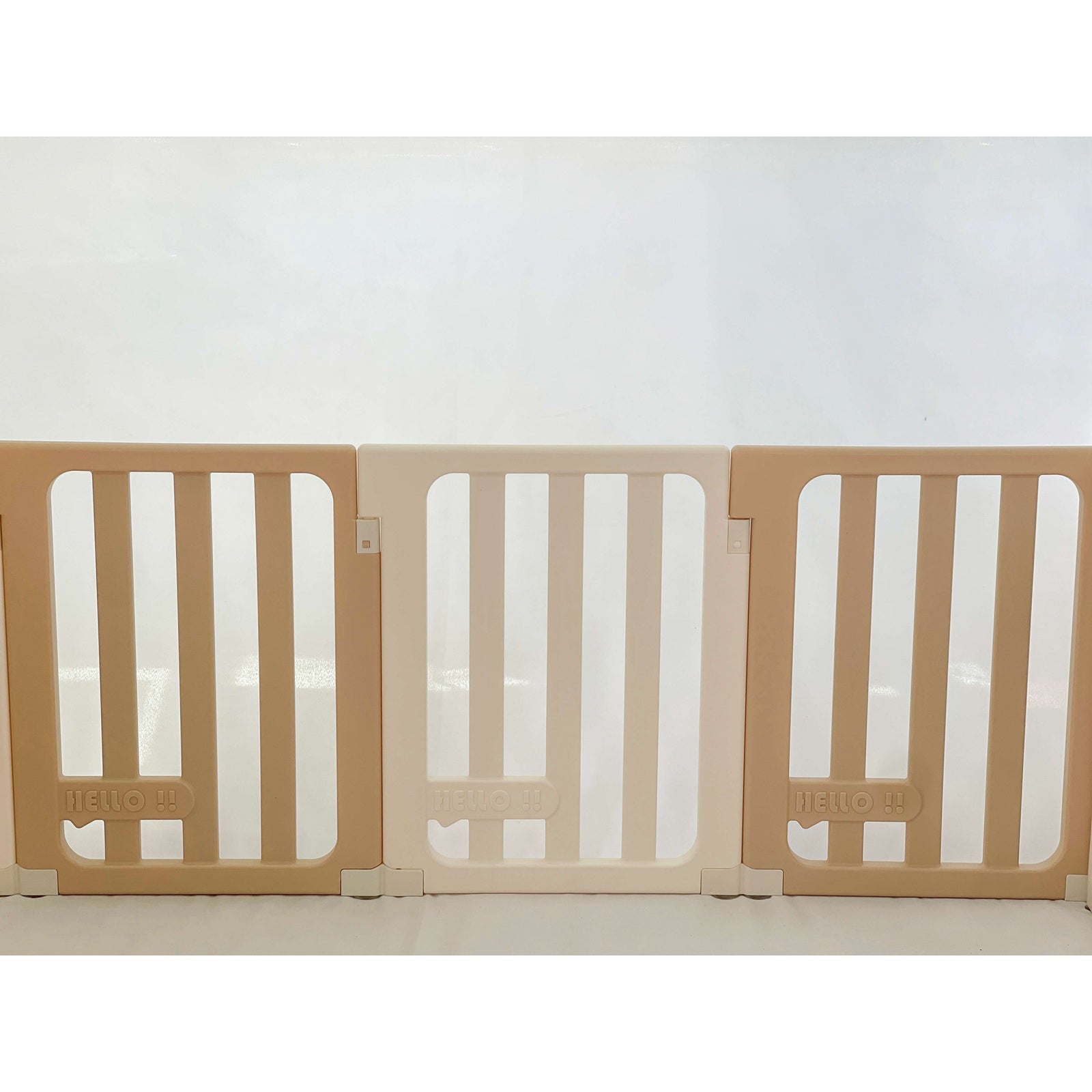 GALACTICA Baby Playpen Playhouse Khaki and White