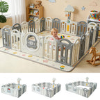 GALACTICA Foldable Baby Plaype Grey and White