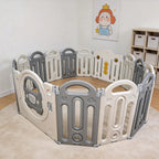 GALACTICA Foldable Baby Plaype Grey and White
