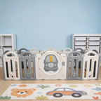 GALACTICA Foldable Baby Plaype Grey and White