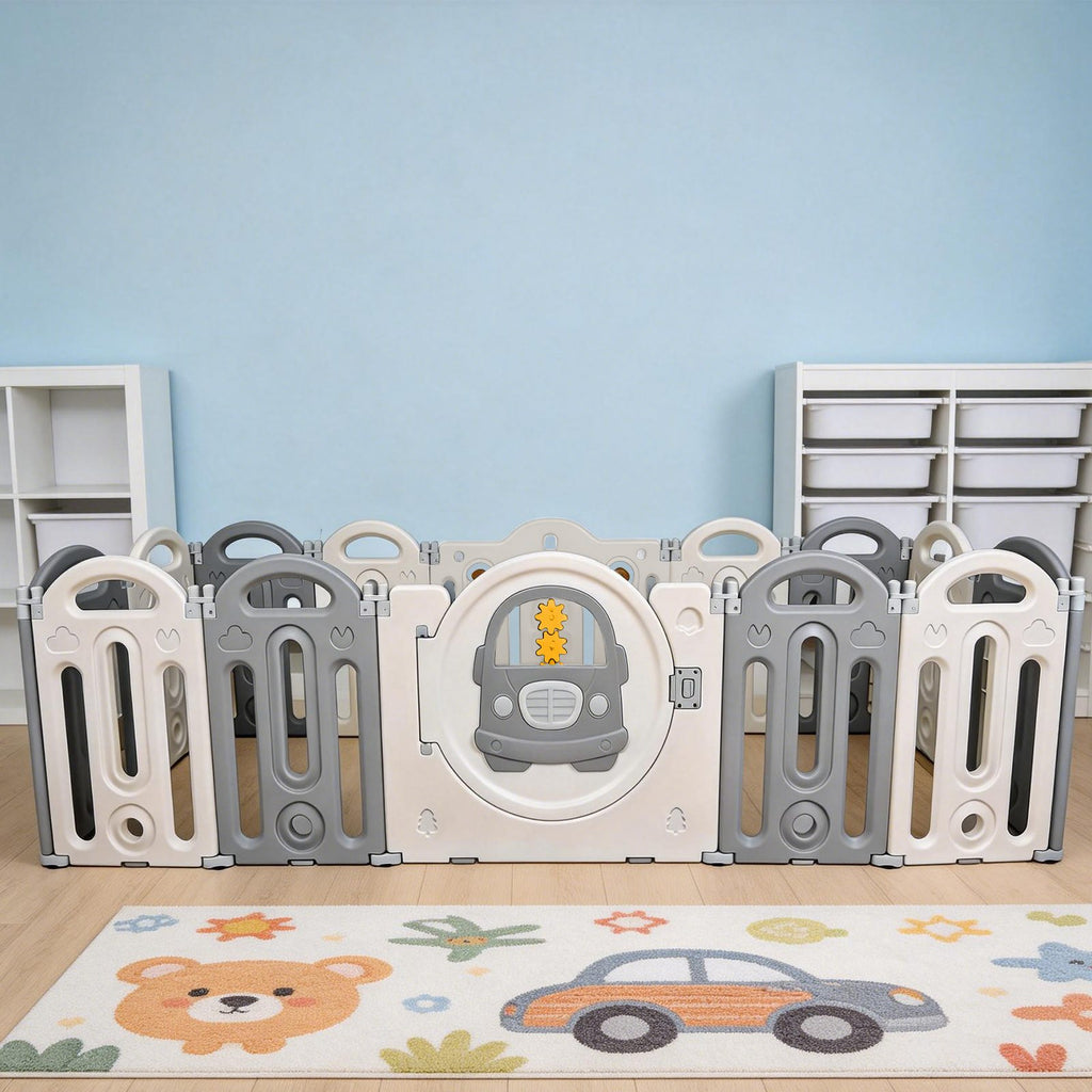 GALACTICA Foldable Baby Plaype Grey and White