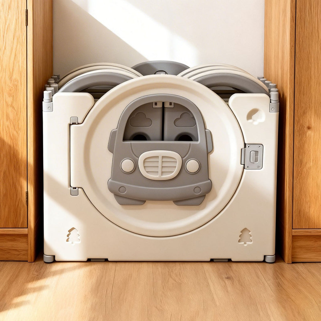 GALACTICA Foldable Baby Plaype Grey and White