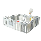 GALACTICA Foldable Baby Plaype Grey and White