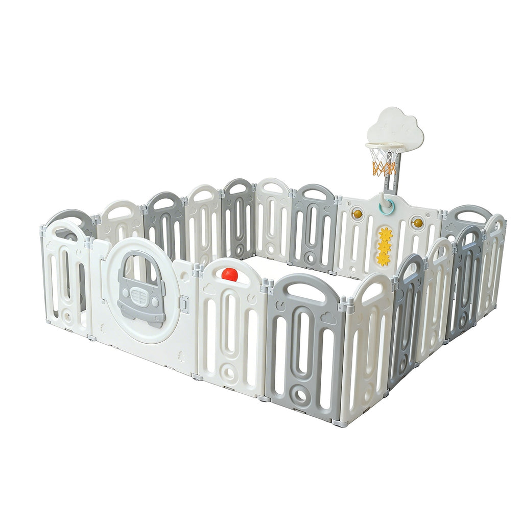 GALACTICA Foldable Baby Plaype Grey and White