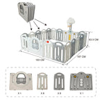GALACTICA Foldable Baby Plaype Grey and White