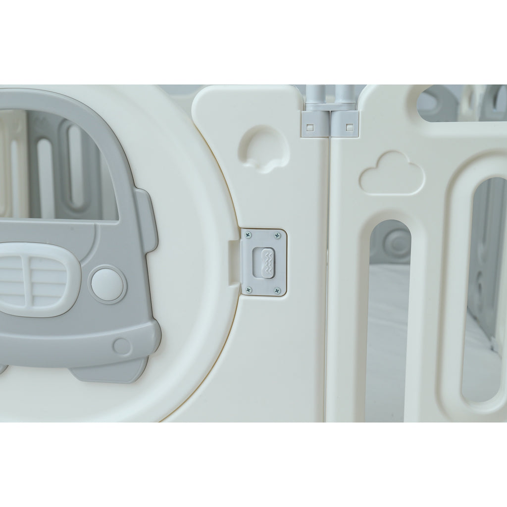 GALACTICA Foldable Baby Plaype Grey and White