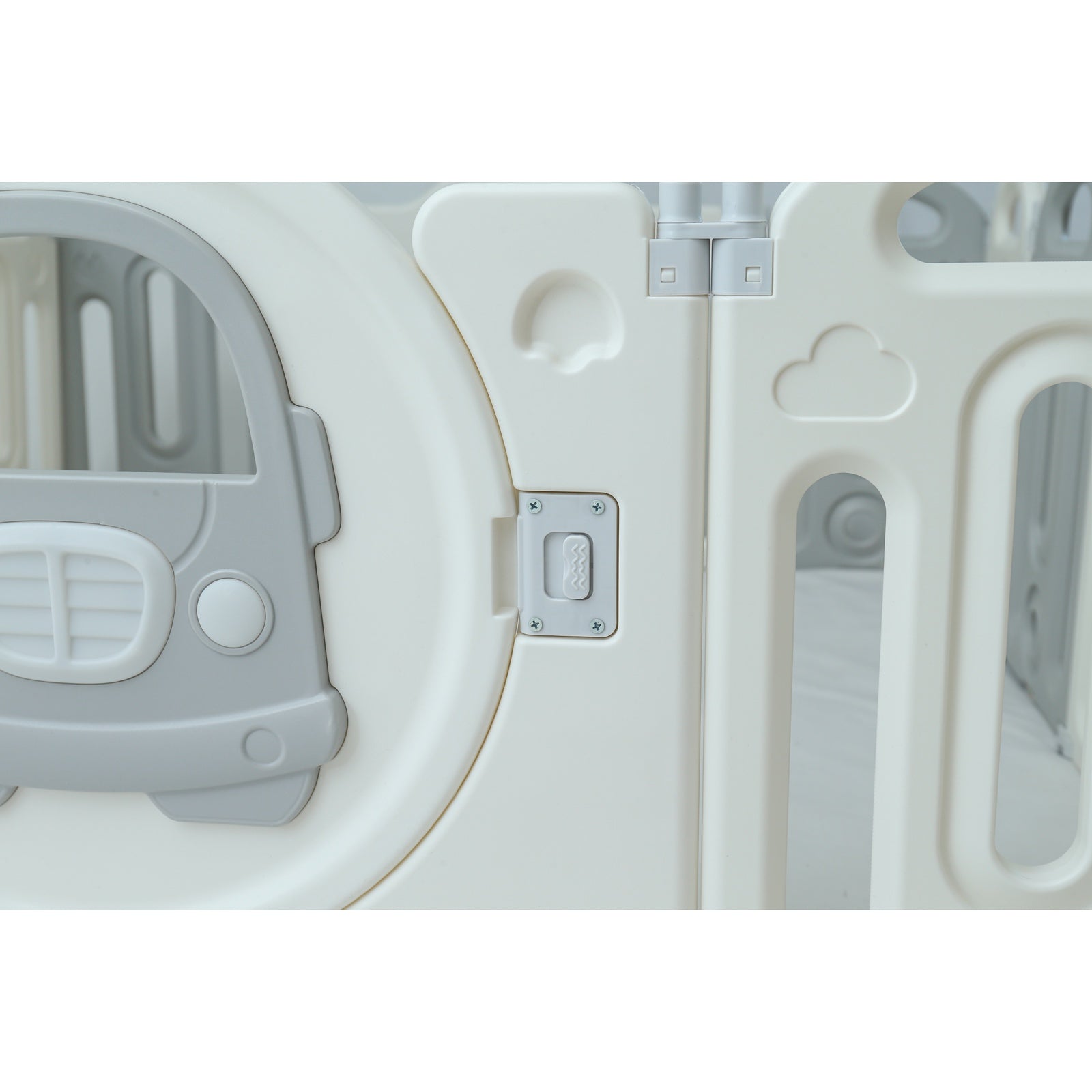 GALACTICA Foldable Baby Plaype Grey and White
