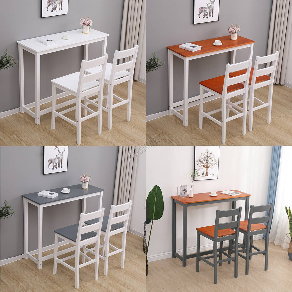 WestWood Bar Table 2 X Stools Dining Chair Set