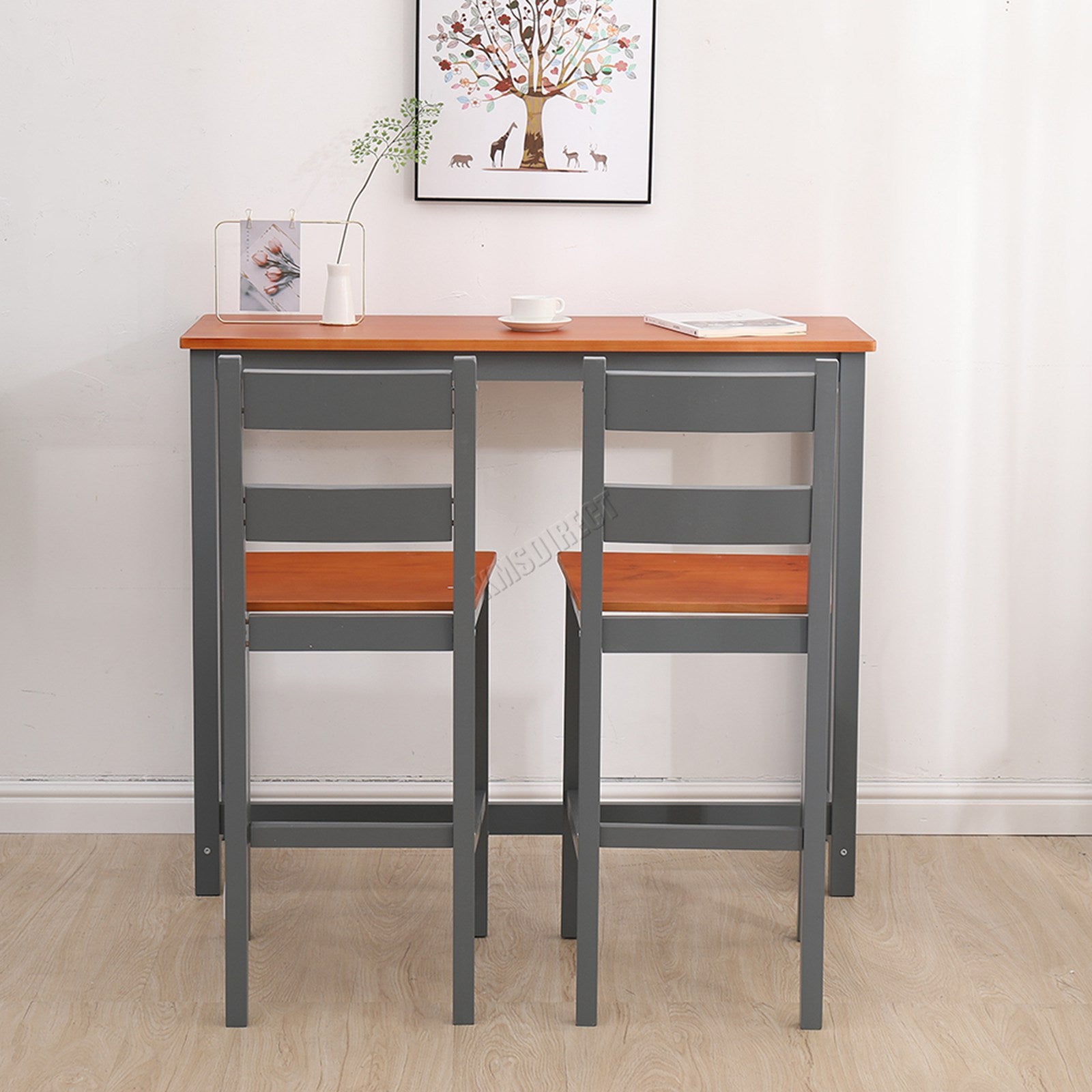 WestWood Bar Table 2 X Stools Dining Chair Set