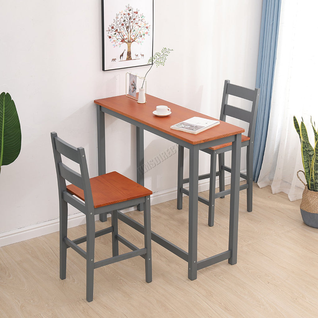 WestWood Bar Table 2 X Stools Dining Chair Set