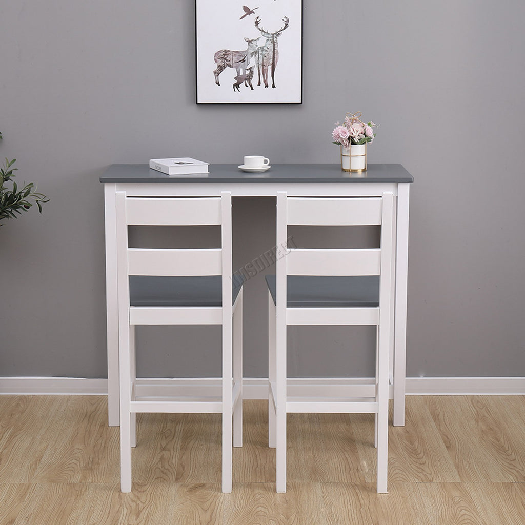 WestWood Bar Table 2 X Stools Dining Chair Set