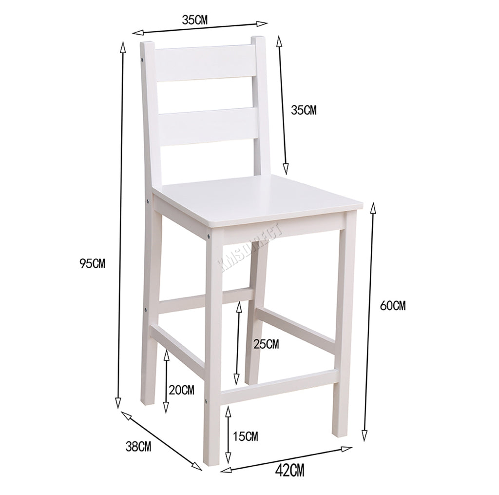 WestWood Bar Table 2 X Stools Dining Chair Set