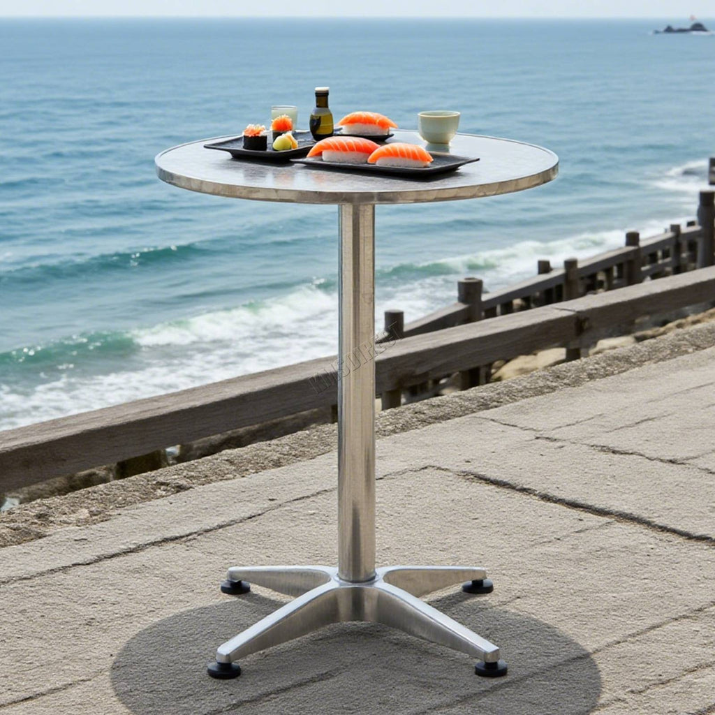 WestWood Bar Table Foldable Silver