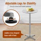 WestWood Bar Table Foldable Silver