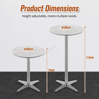 WestWood Bar Table Foldable Silver