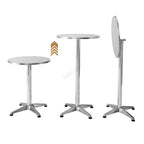 WestWood Bar Table Foldable Silver