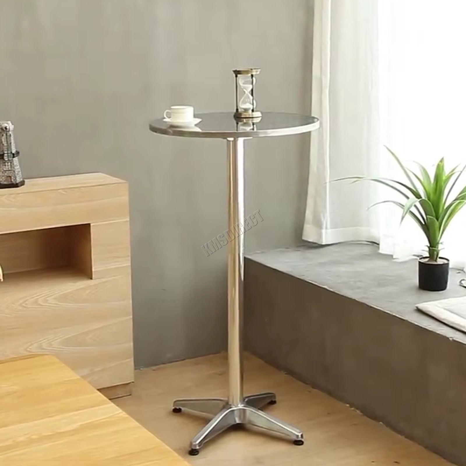WestWood Bar Table Foldable Silver