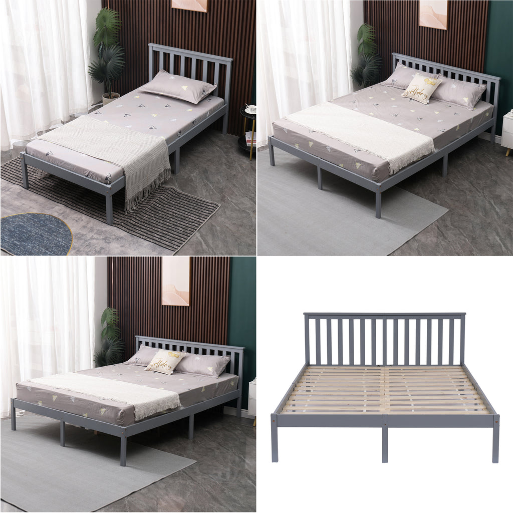 WestWood Single Double King Bed Solid Pine Frame Bedroom Furniture Low Foot End