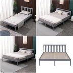 WestWood Single Double King Bed Solid Pine Frame Bedroom Furniture Low Foot End