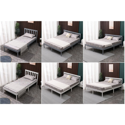 WestWood Single Double King Bed Solid Pine Frame Bedroom Furniture Low Foot End
