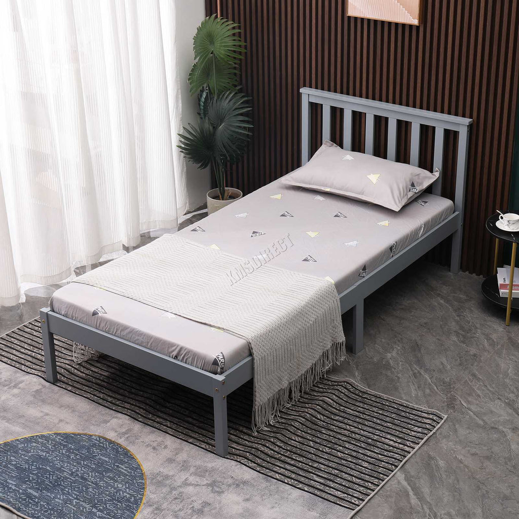 WestWood Single Double King Bed Solid Pine Frame Bedroom Furniture Low Foot End