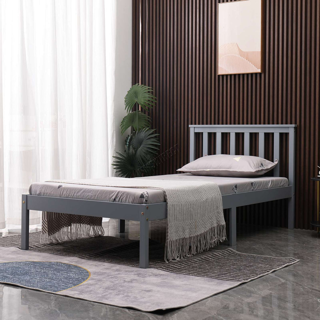 WestWood Single Double King Bed Solid Pine Frame Bedroom Furniture Low Foot End