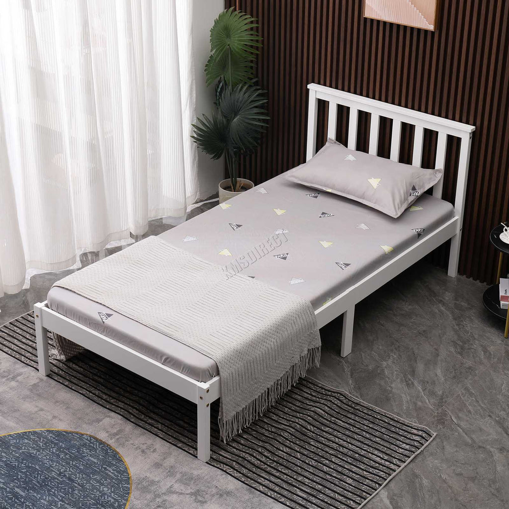 WestWood Single Double King Bed Solid Pine Frame Bedroom Furniture Low Foot End