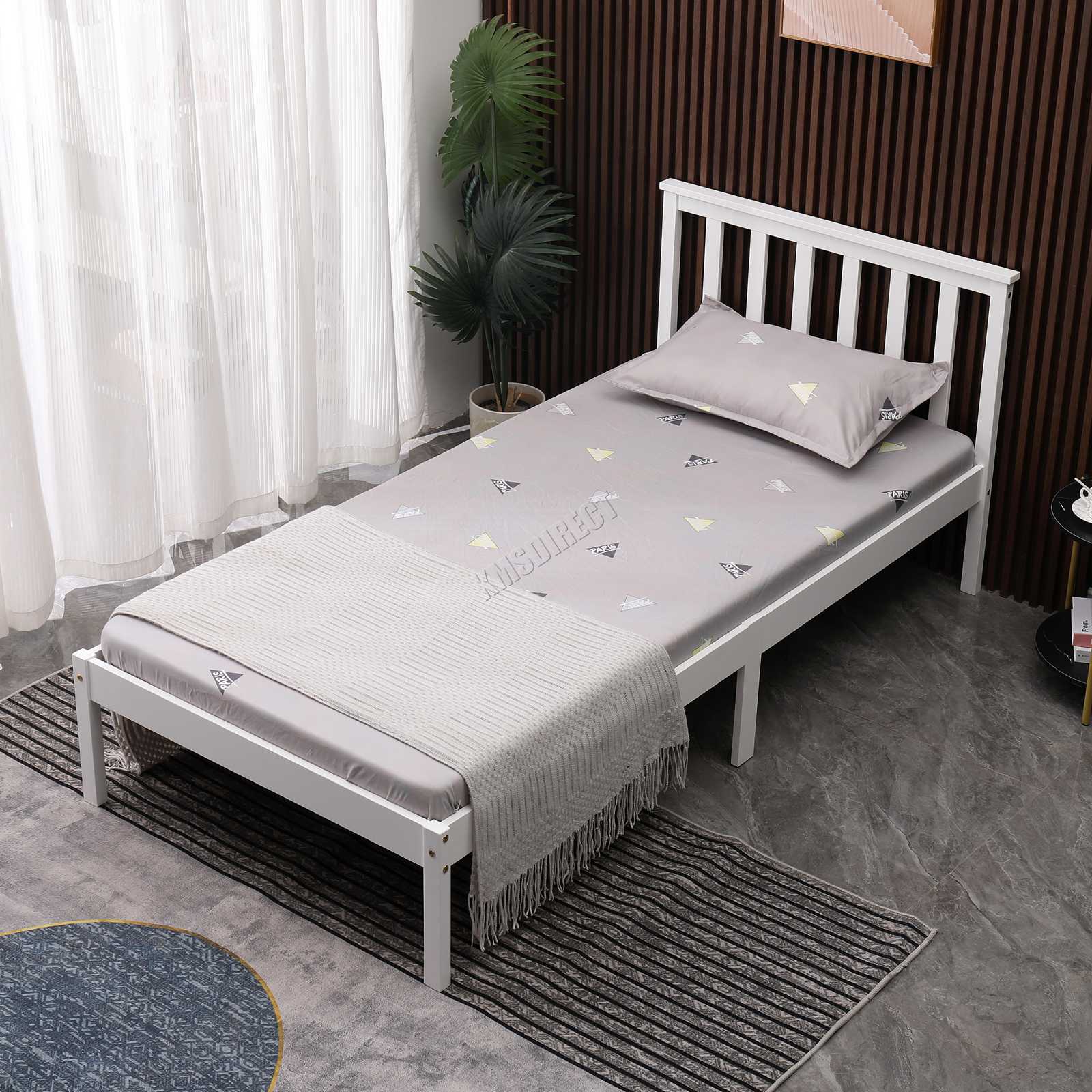 WestWood Single Double King Bed Solid Pine Frame Bedroom Furniture Low Foot End