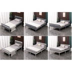 WestWood Single Double King Wood Bed Solid Pine Frame Footboard