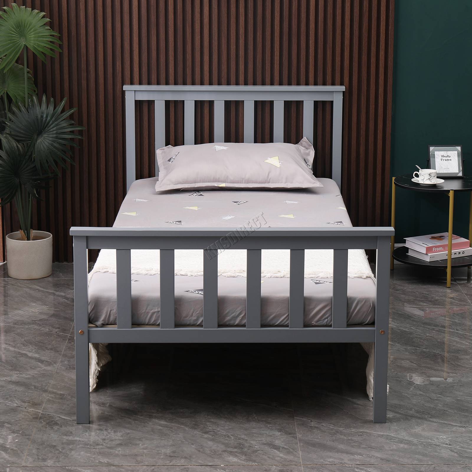 WestWood Single Double King Wood Bed Solid Pine Frame Footboard
