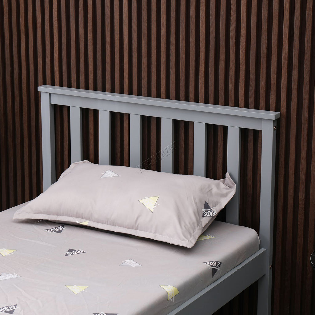 WestWood Single Double King Wood Bed Solid Pine Frame Footboard
