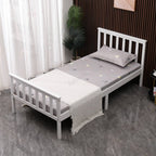 WestWood Single Double King Wood Bed Solid Pine Frame Footboard