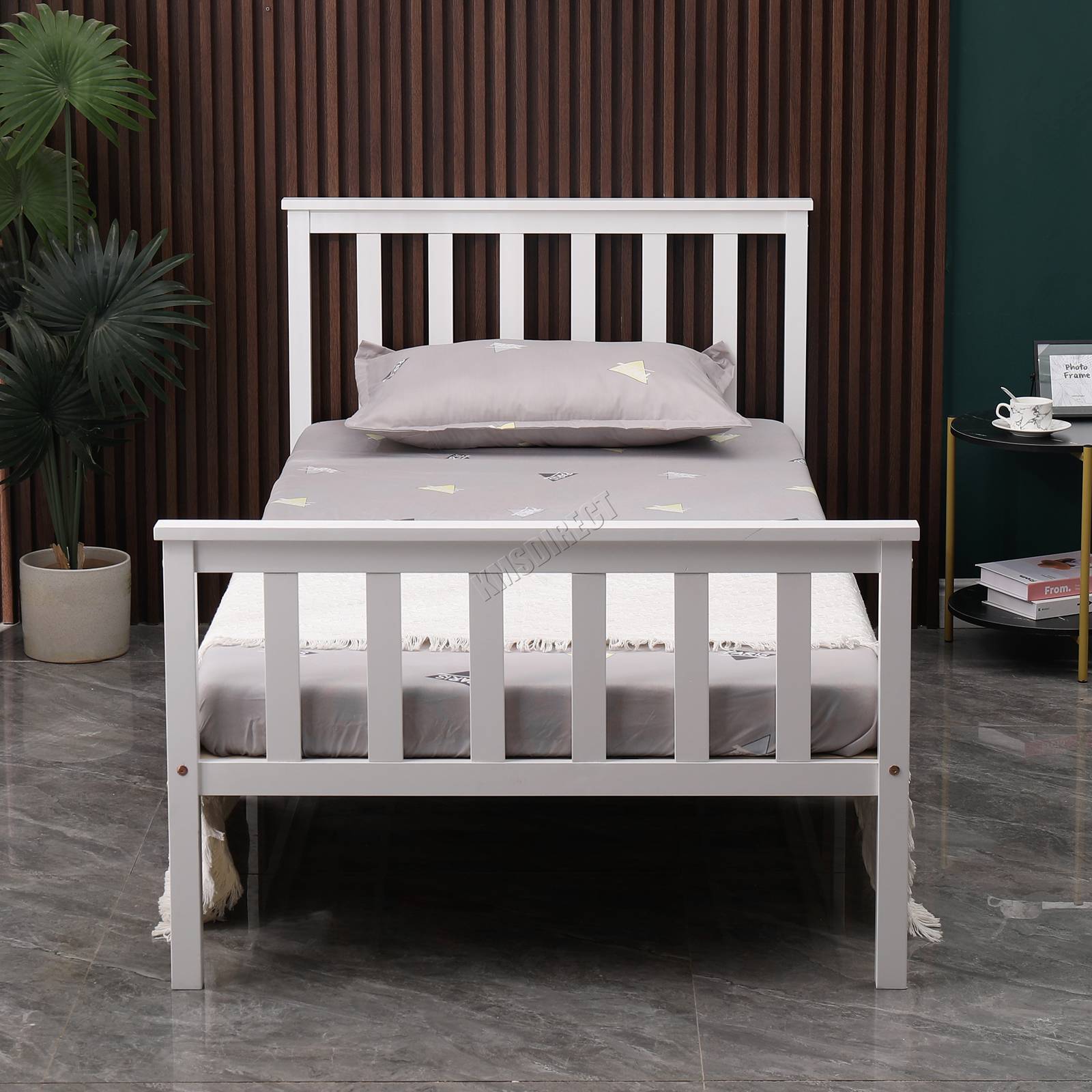 WestWood Single Double King Wood Bed Solid Pine Frame Footboard