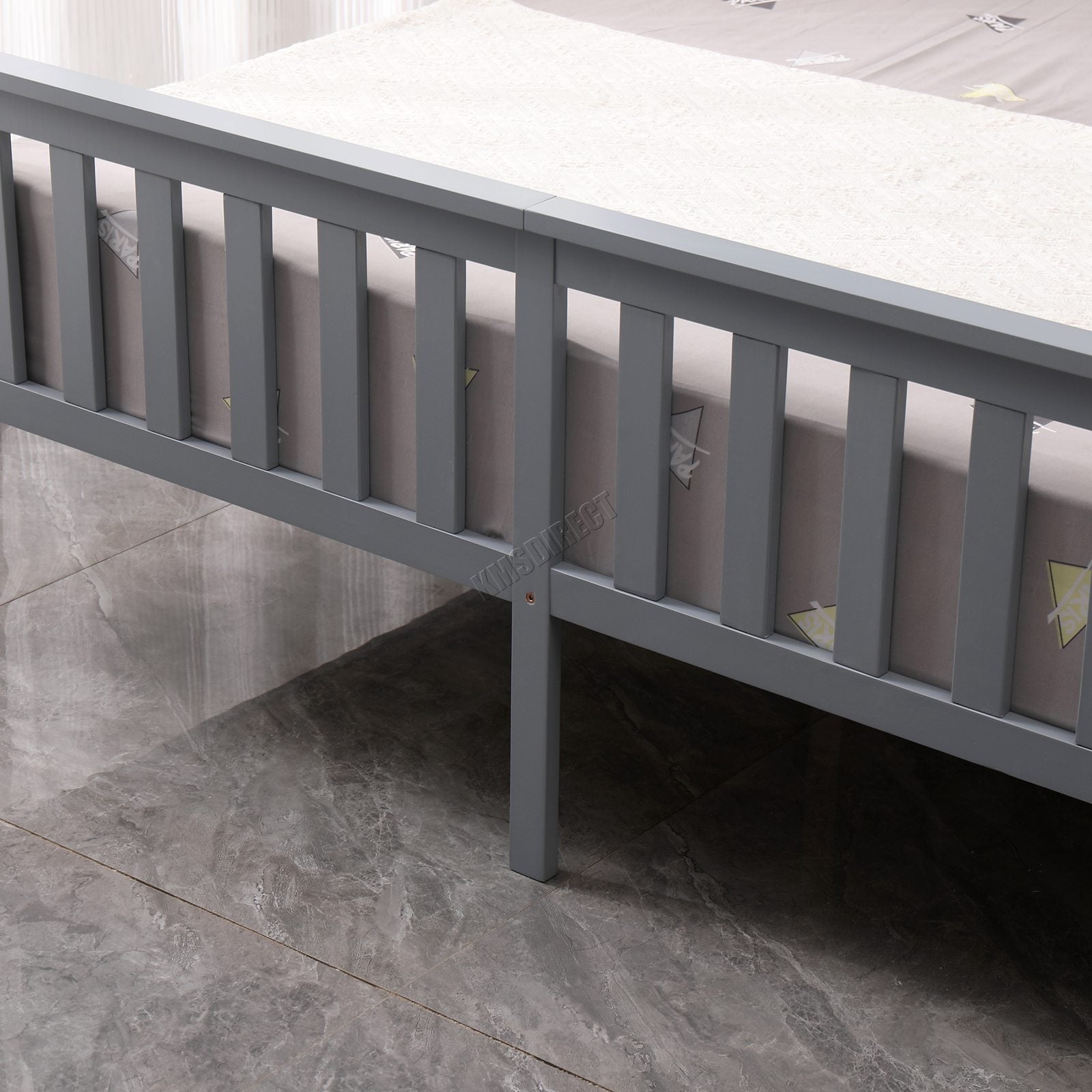 WestWood Single Double King Wood Bed Solid Pine Frame Footboard