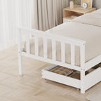 WestWood Wooden Single Bed Frame with Storage Drawer Kids Adult