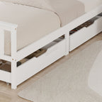WestWood Wooden Single Bed Frame with Storage Drawer Kids Adult