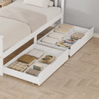 WestWood Wooden Single Bed Frame with Storage Drawer Kids Adult
