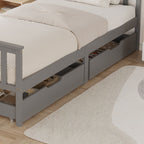 WestWood Wooden Single Bed Frame with Storage Drawer Kids Adult