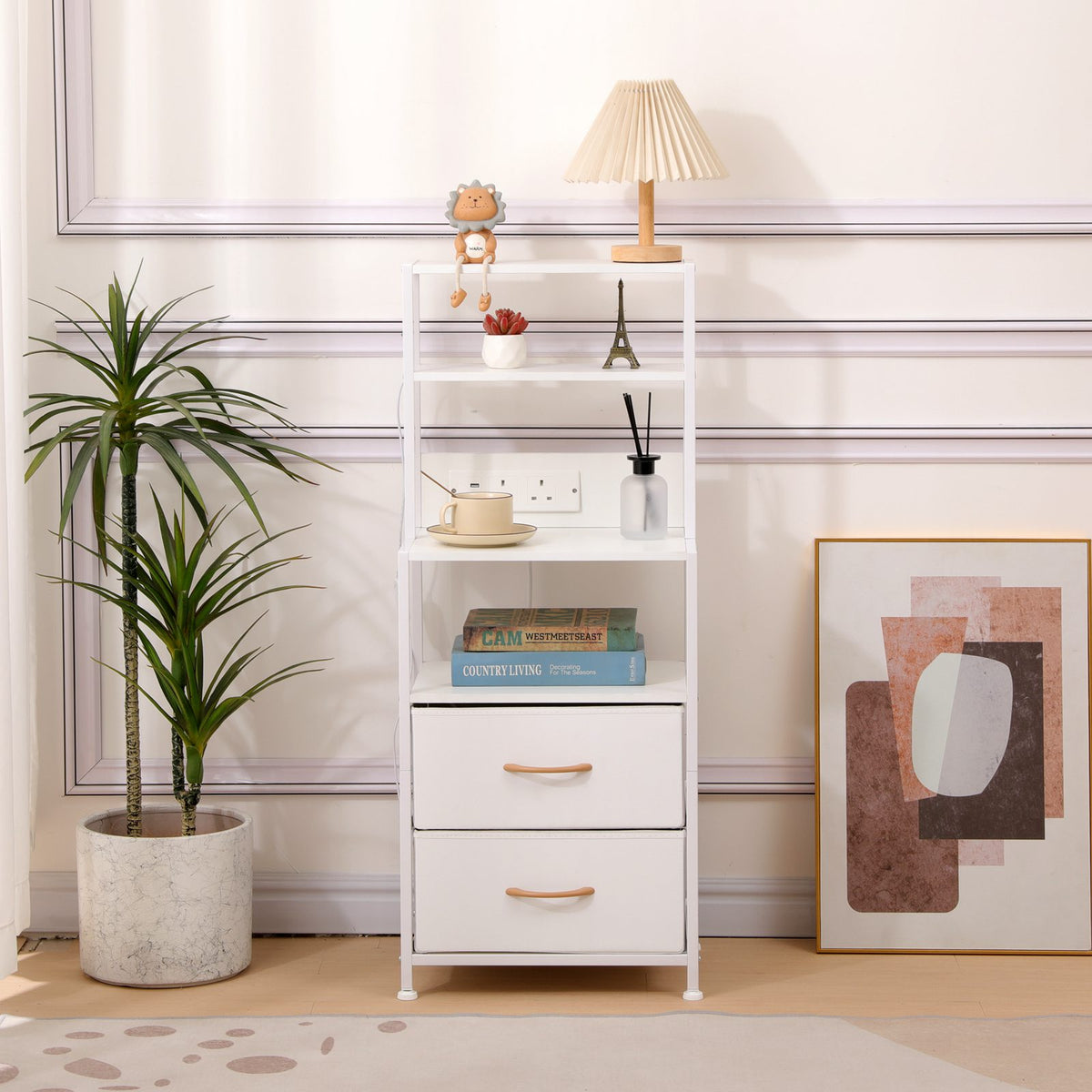 WestWood Wood Bedside Table White WW-WBT01